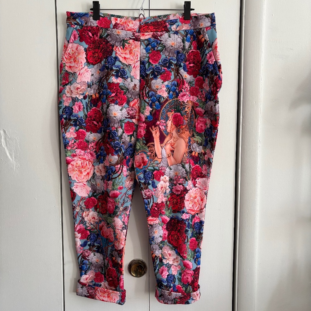 Fragrance of Violets Cuffed Pants by BlackMilk